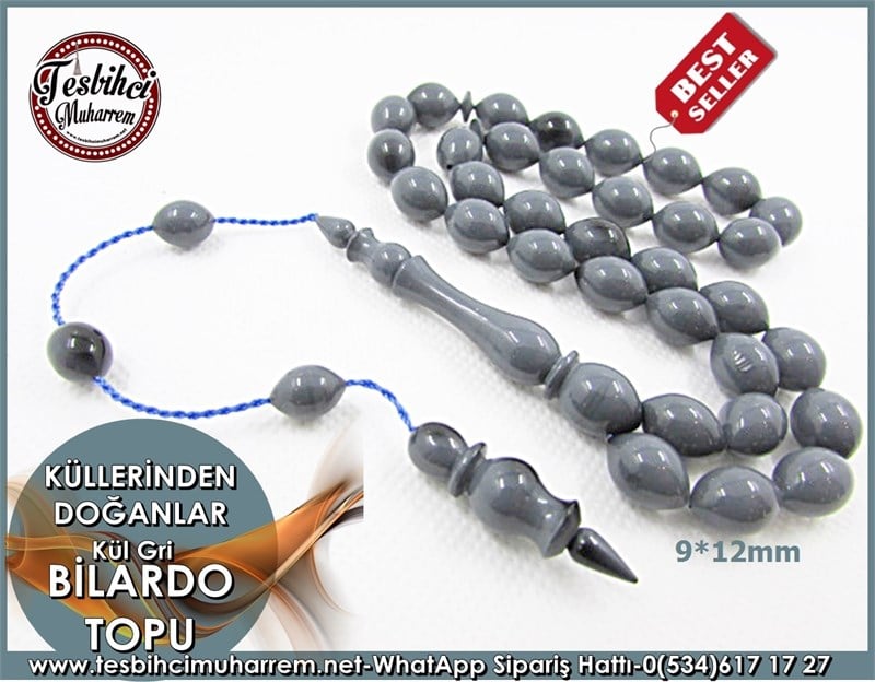 Bilardo Topu Tesbih 9*12 mm Küllerinden Doğanlar