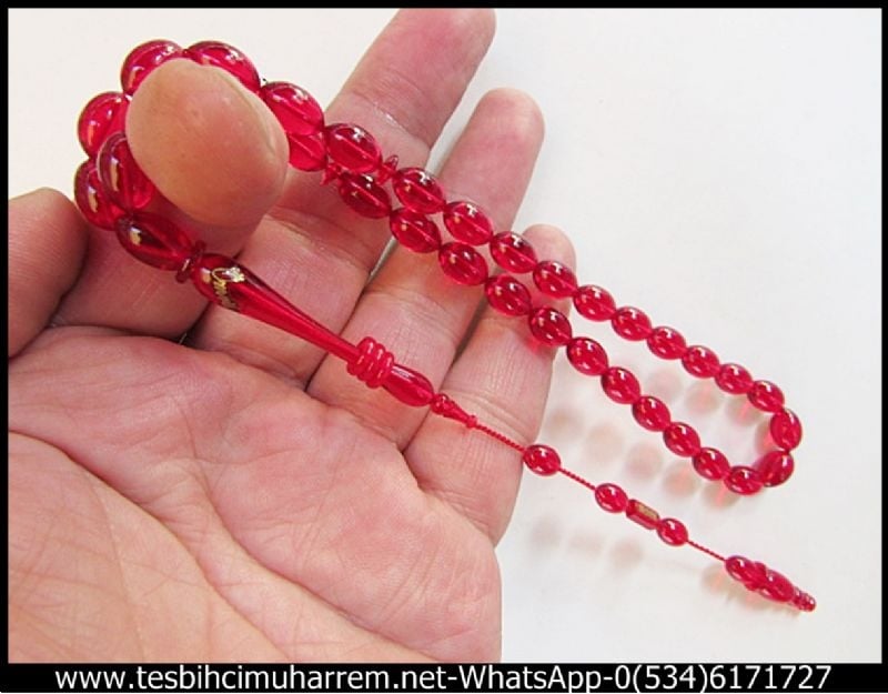 ATEŞ KEHRİBAR TESBİH 7x11 mm  İMAMEDE İSMİNİZE ÖZEL ,ÖZEL İŞÇİLİKLİ