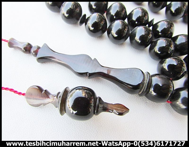 SIKMA KEHRİBAR TESBİH 11*11 mm GAP GARANLIK