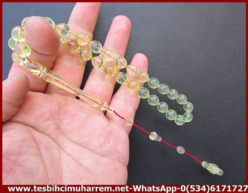 HAS DAMLA KEHRİBAR TESBİH 9*11 mm NATUREL HÜRKAN