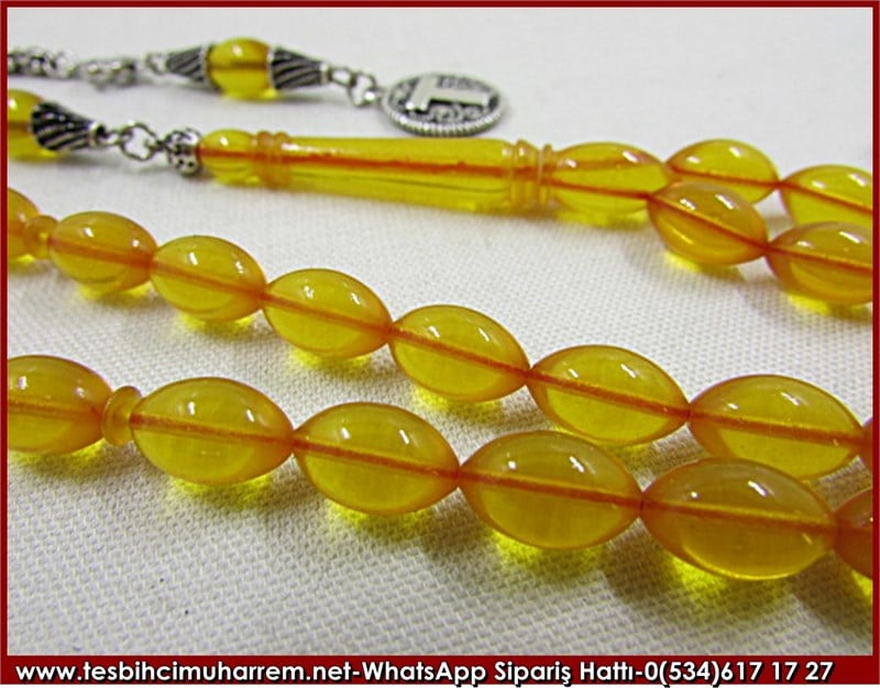 Sıkma Kehribar Tesbih 6,5*10,5 mm Sevda Günleri