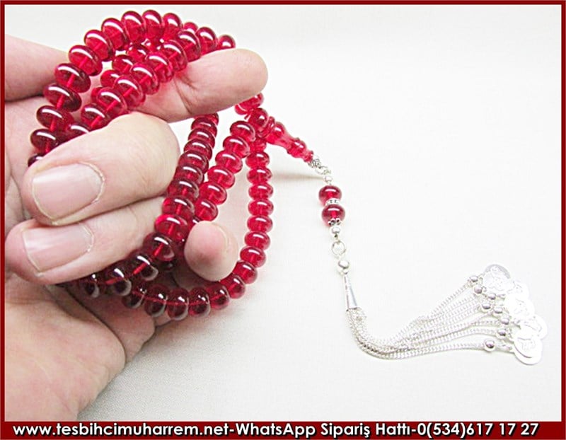 99 luk Ateş Kehribar Tesbih 6,5*10 mm Gün Döndü Dua Tesbihatı