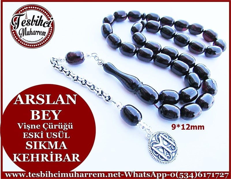 SIKMA KEHRİBAR TESBİH 9*12 mm ESKİ USÜL ARSLAN BEY