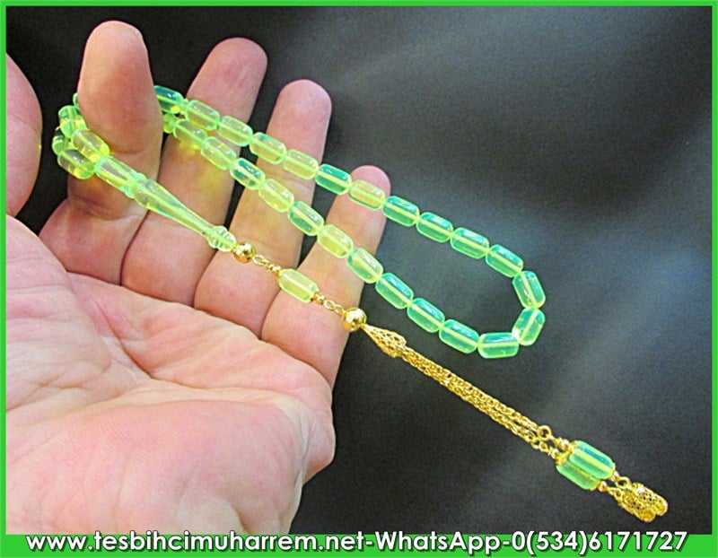 FLEXIGLASS TESBİH 6*10 mm ALTIN PÜSKÜLLÜ YANDIM ALİ