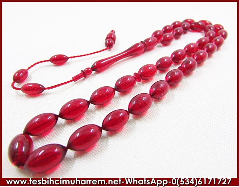 ATEŞ KEHRİBAR TESBİH 6,5*11,5 mm KİREMİTTE KÖFTE