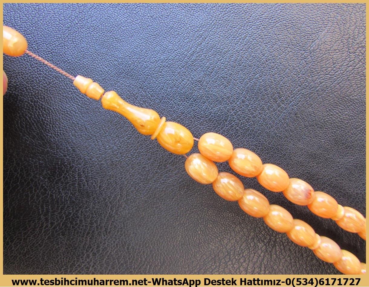 Katalin Ve Bağa TesbihlerTM13850Emre Gürbüz Usta El İşçiliği Tespih | Orijinal 1909 Sonrası Bakalit Carvacraft Katalin, Antika Sümen Takımından Hardal Renk, 