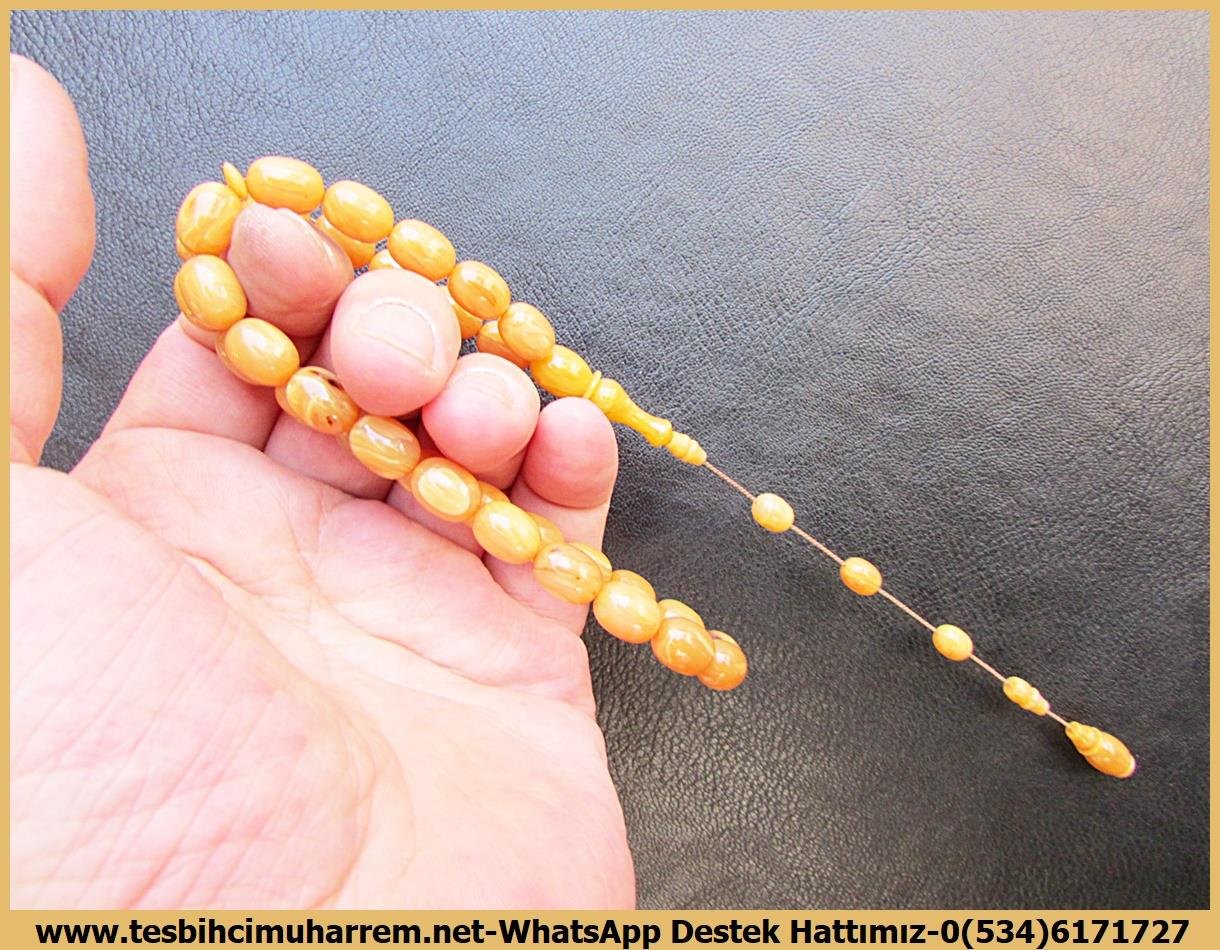 Katalin Ve Bağa TesbihlerTM13850Emre Gürbüz Usta El İşçiliği Tespih | Orijinal 1909 Sonrası Bakalit Carvacraft Katalin, Antika Sümen Takımından Hardal Renk, 