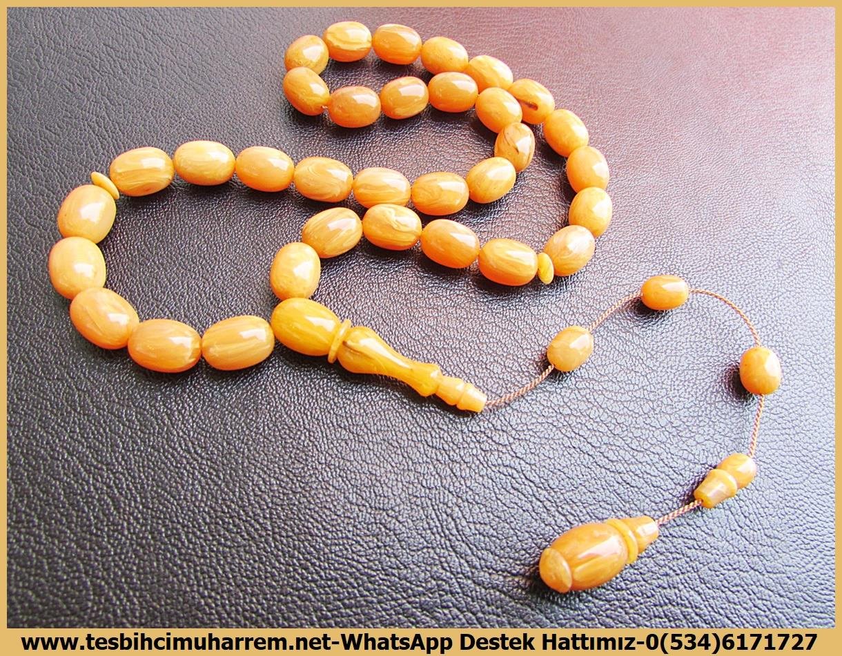 Katalin Ve Bağa TesbihlerTM13850Emre Gürbüz Usta El İşçiliği Tespih | Orijinal 1909 Sonrası Bakalit Carvacraft Katalin, Antika Sümen Takımından Hardal Renk, 