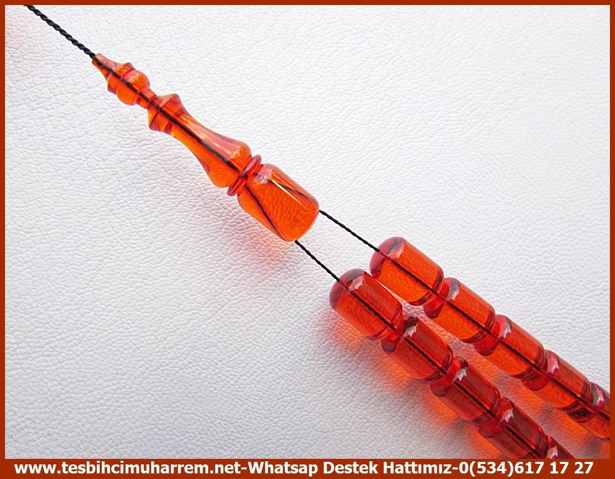 Osmanlı Antika Vişne Ton TesbihlerTM13593Enes Kapusuzoğlu Usta Tornası Tespih | Osmanlı Ateş Kehribar, Kapsül Kesim, Profesyonel Çalışma, 