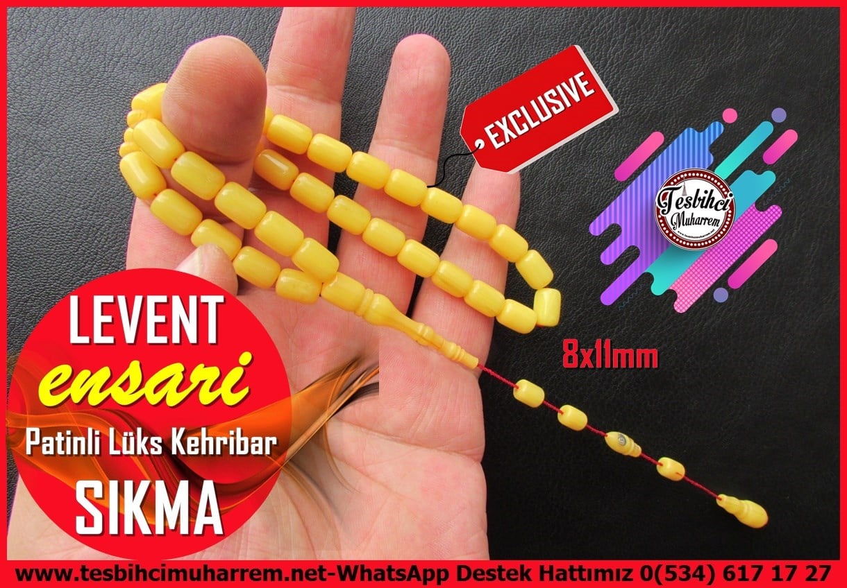 Hareli Damarlı Sarı Kehribar TesbihlerTM14860Ensari Usta İşçilikli Limon Renk Patinli Sıkma Kehribar Tesbih I Özel Tasarım Kapsül Model Levent Tesbih Limon Renk Patinli Sıkma Kehribar Tesbih I Özel Tasarım Kapsül Model Levent Tesbih