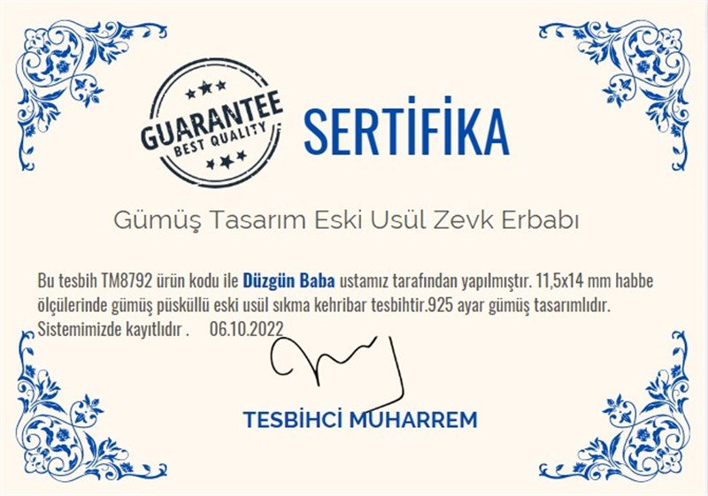 Osmanlı Benzetme Eskitme Eski Usül TesbihlerTM8792Eski Usül Sıkma Kehribar Tesbih Gümüş Tasarım Zevk Erbabı Eski Usül Sıkma Kehribar Tesbih Gümüş Tasarım Zevk Erbabı 