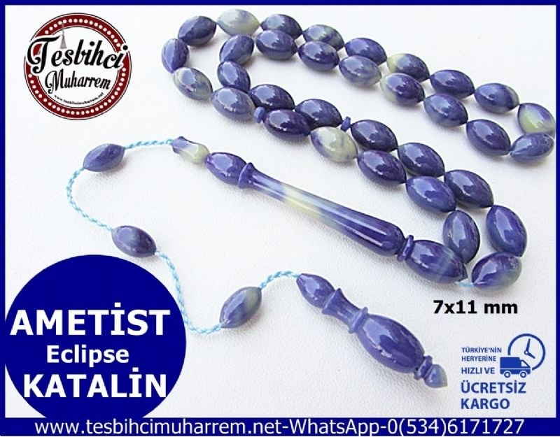 KATALİN TESBİH 7x11 mm ECLİPSE AMETİST
