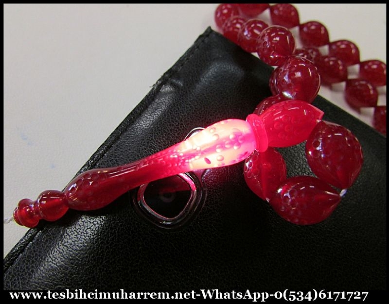 ATEŞ KEHRİBARI TESBİH 8x11 mm KALEM İŞÇİLİKLİ UMAY