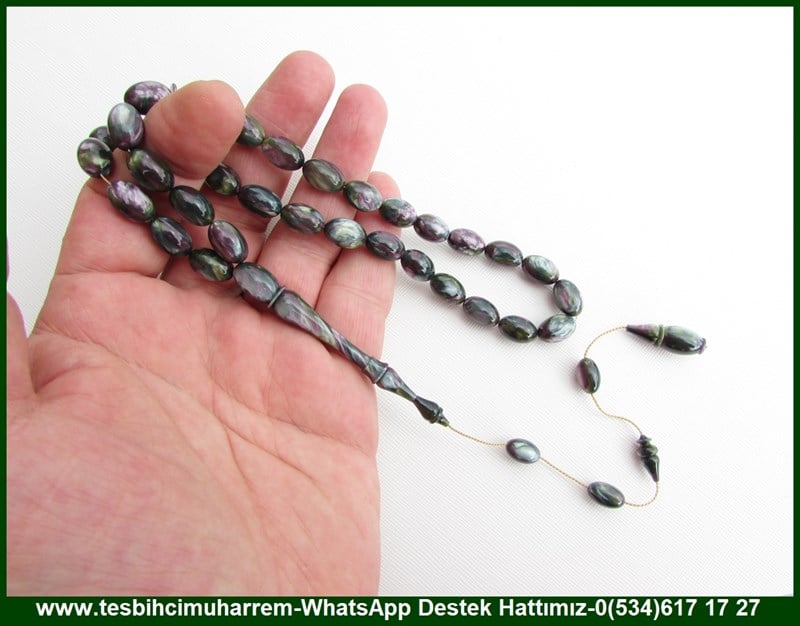 Galanit TesbihTM11099Fransız Galalith Tesbih Badem Kesim Multicolor Budamı Gol DeğilFransız Galalith Tesbih Badem Kesim Multicolor Budamı Gol Değil