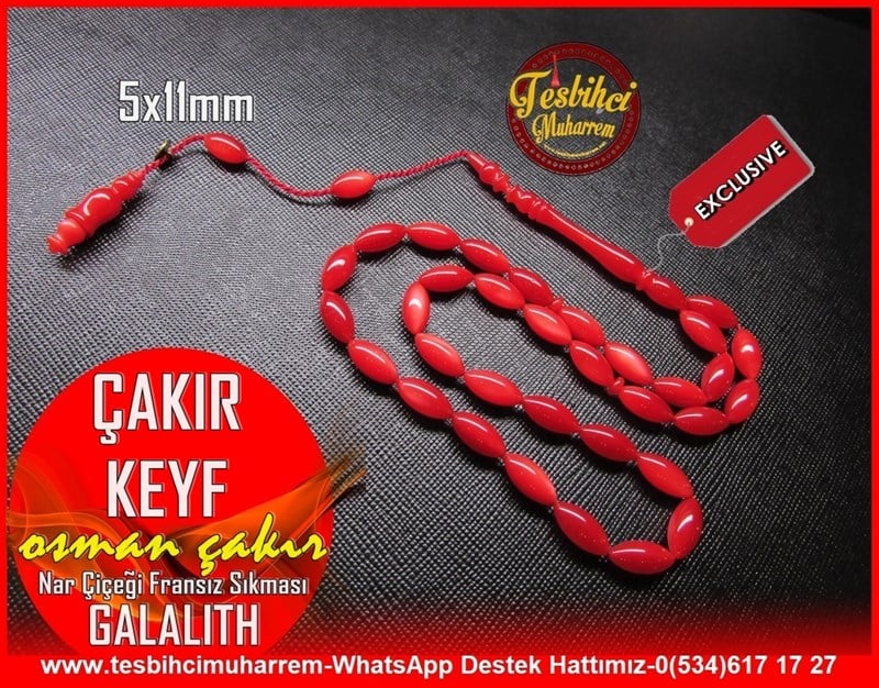 Katalin Ve Bağa TesbihlerTM10993Fransız Galalith Tesbih Nar Çiçeği Ton Arpa Kesim Çakır KeyfFransız Galalith Tesbih Nar Çiçeği Ton Arpa Kesim Çakır Keyf