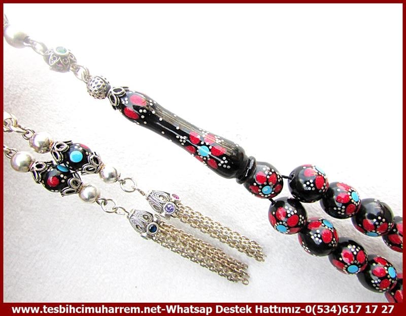 Abanoz Ağacı TesbihlerTM12298Full Gümüş Çalışma Mercan Firuze Gümüş Sentezi Küre Abanoz Tesbih Full Gümüş Çalışma Mercan Firuze Gümüş Sentezi Küre Abanoz Tesbih Berfin