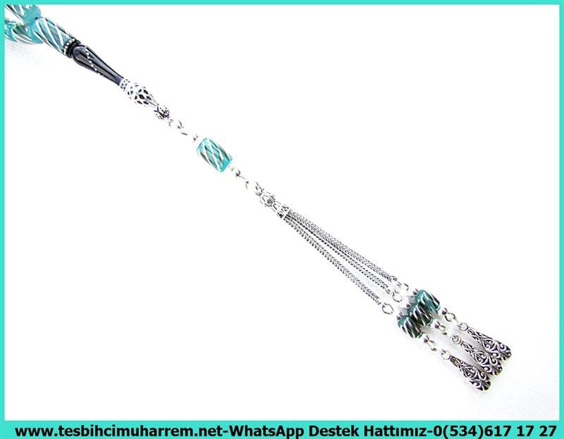 Yeşil Ton TesbihlerTM12469Gümüş Çakım Flexi Tespih Gümüş Püsküllü Yarma Turkuaz Kapsül Kesim Organize İşler-1 Tesbih Gümüş Çakım Flexi Tespih Gümüş Püsküllü Yarma Turkuaz Kapsül Kesim Organize İşler-1 Tesbih 