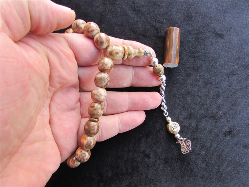 Maskot,Bileklik,Can-ı Gönül TesbihlerTM12155Gümüş Püsküllü Fıçı Kesim Karamelli Efe Maskot Bileklik Katalin Tesbih Mete Bey Gümüş Püsküllü Fıçı Kesim Karamelli Efe Maskot Bileklik Katalin Tesbih Mete Bey 