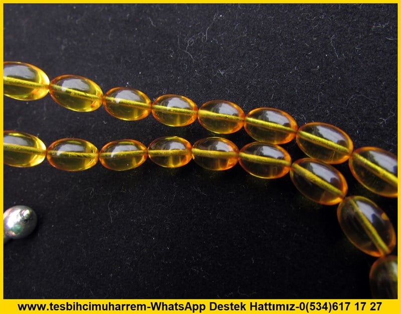 Zar Kehribar TesbihTM10955Gümüş Tasarım Açık Sarı Beyzi Zar Kehribar Tesbih İntizarGümüş Tasarım Açık Sarı Beyzi Zar Kehribar Tesbih İntizar