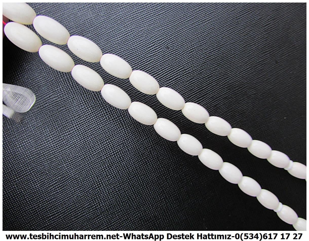 Deve Kemiği TesbihTM13185Gümüş Tasarım Doğal Deve Kemiği Tesbih SevdalukTespih Deve Kemiği I Badem Kesim Gümüş Tasarım Beyaz Gölge Tesbih 