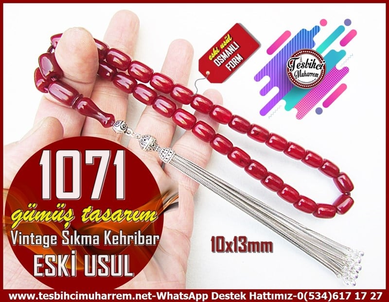 Osmanlı Benzetme Eskitme Eski Usül TesbihlerTM12145Gümüş Tasarım Osmanlı Form Eski Usül Vişne Vintage Sıkma Kehribar Tesbih 1071Gümüş Tasarım Osmanlı Form Eski Usül Vişne Vintage Sıkma Kehribar Tesbih 1071