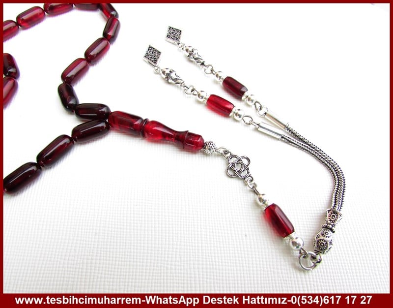 Bordo Kehribar TesbihlerTM10951Gümüş Tasarım Siyah Kırmızı Kırçıllı Kapsül Sıkma Kehribar Tesbih Herkes YaralıGümüş Tasarım Siyah Kırmızı Kırçıllı Kapsül Sıkma Kehribar Tesbih Herkes Yaralı