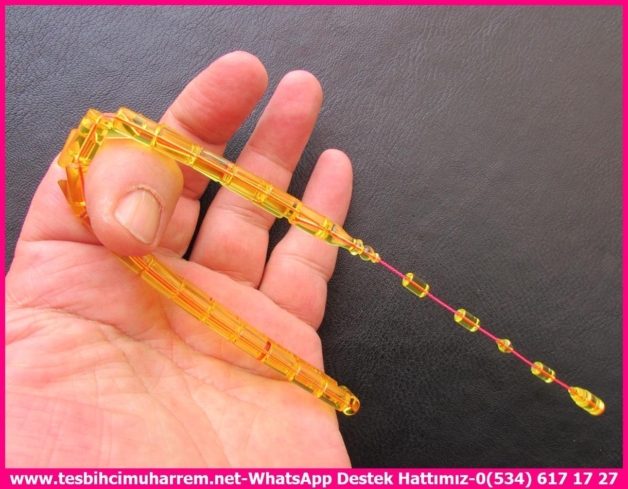 Osmanlı Antika Vişne Ton TesbihlerTM13377İbrahim Türkmen Usta El İşçiliği Tespih | Osmanlı Ateş Kehribar, Premium Kesme Kesim, Orijinal Saydam Bal Sarısı 