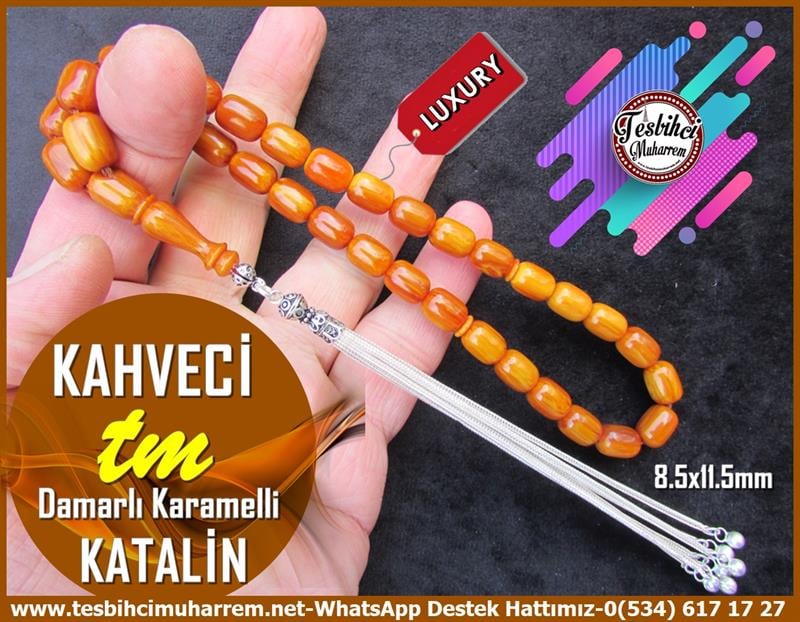 Katalin Ve Bağa TesbihlerTM12275İpek Gümüş Püsküllü Kahve Damarlı Eski Usül Katalin Tesbih Kahveci İpek Gümüş Püsküllü Kahve Damarlı Eski Usül Katalin Tesbih Kahveci