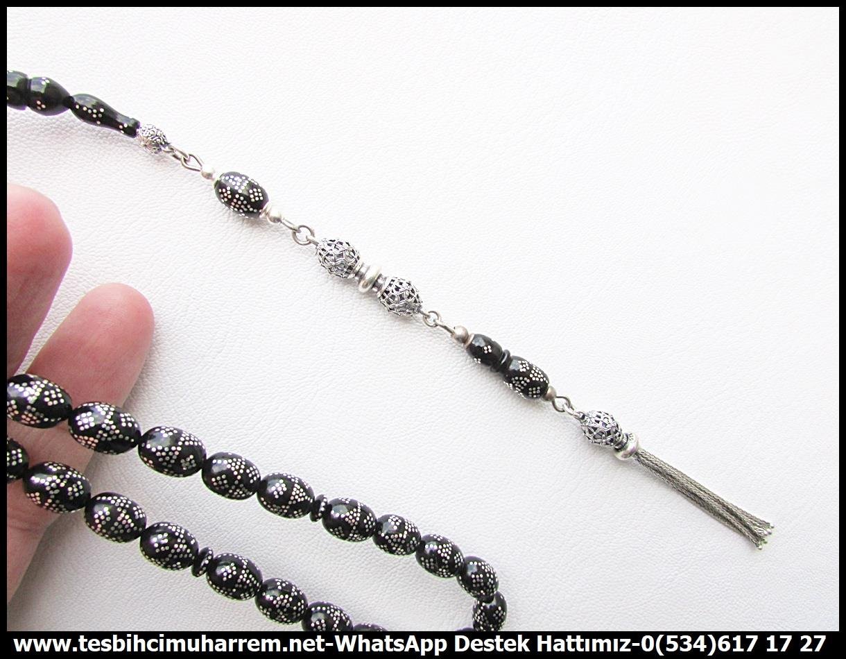 Abanoz Ağacı TesbihlerTM13612İsmail Cansever Usta Tornası Tespih | Abanoz Ağacı, Black Wood, Beyzi Kesim, Gümüş Çakım,Gümüş Püskül 