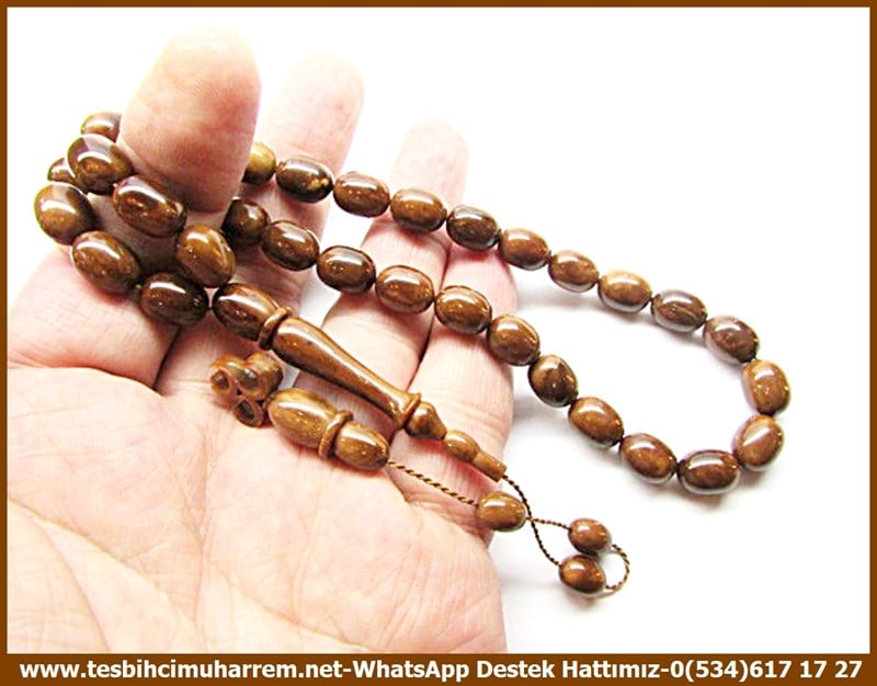 Kapsül Kesim Antiseptik Doğal Ceviz Özel Tasarım El İşçiliği Kuka Tesbih 3 Hilal