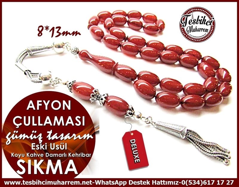 Kapsül Kesim Gümüş Tasarım Kahve Sıkma Kehribar Tesbih Afyon Çullaması