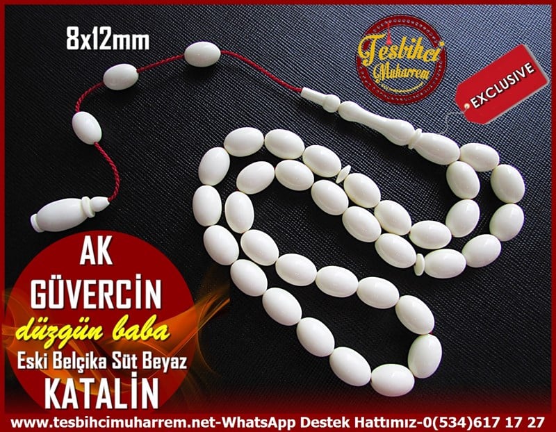 Katalin Ve Bağa TesbihlerTM11174Katalin Tesbih Eski Belçika Objeden Özel Çalışma Beyzi Kesim Süt Beyaz Ak GüvercinKatalin Tesbih Eski Belçika Objeden Özel Çalışma Beyzi Kesim Süt Beyaz Ak Güvercin