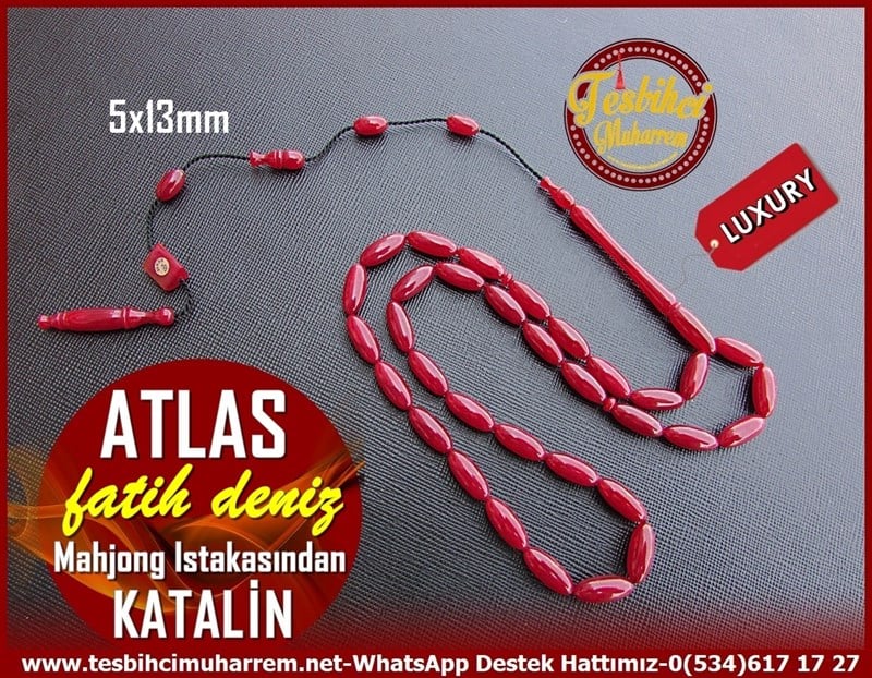 Tesbihci Muharrem Kolleksiyonluk TesbihlerTM11199Katalin Tesbih Eski Mahjong Istakasından Uzun Arpa Vişne Atlas Katalin Tesbih Eski Mahjong Istakasından Uzun Arpa Vişne Atlas 