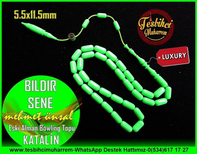 Katalin Ve Bağa TesbihlerTM11037Katalin Tesbih Profesyonel Çalışma Fosforik Yeşil Kapsül Kesim Bıldır SeneKatalin Tesbih Profesyonel Çalışma Fosforik Yeşil Kapsül Kesim Bıldır Sene