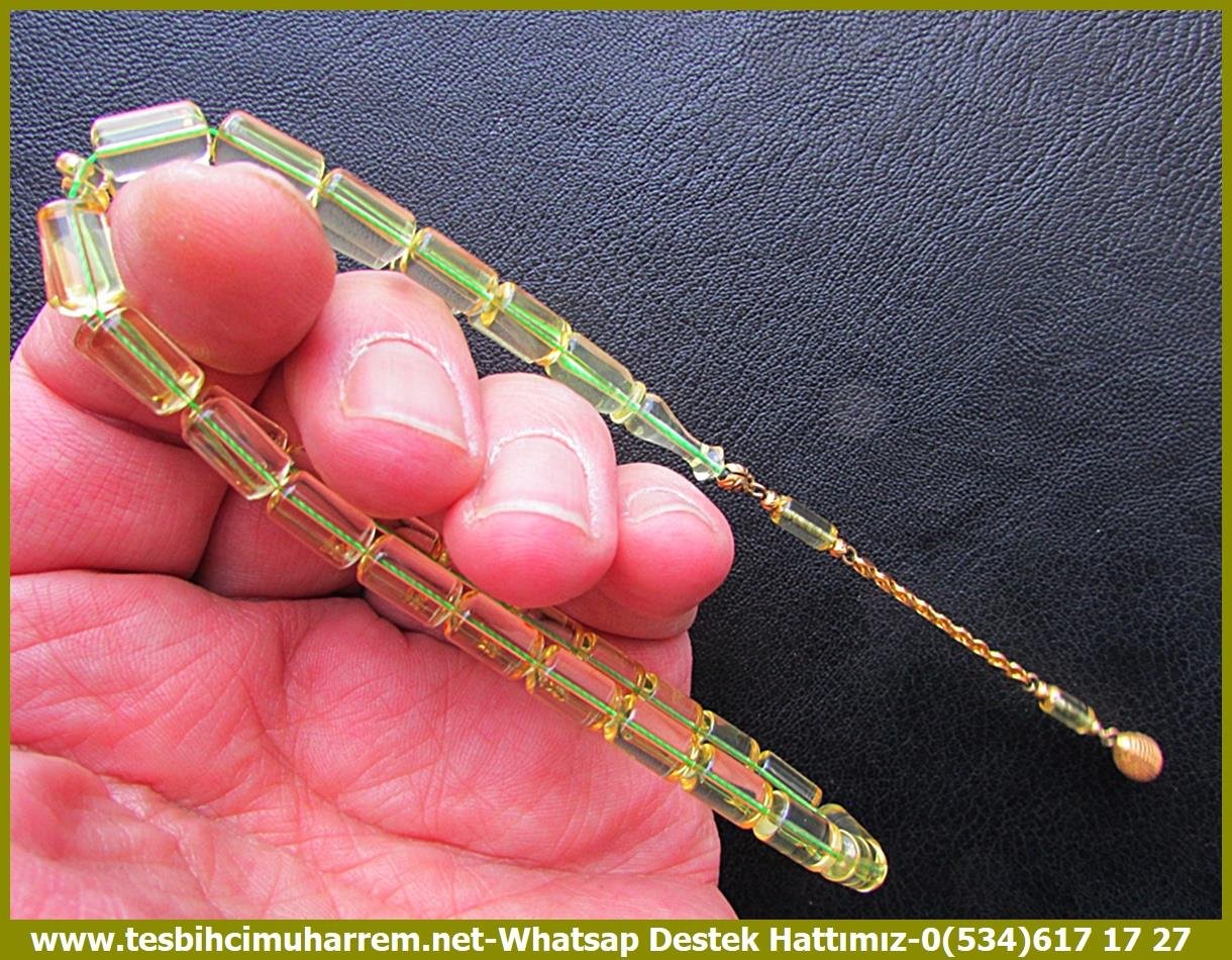Altın Püsküllü TesbihlerTM13591Kenan Demir Usta El İşçiliği Tespih | Süzme Sıkma Kehribar, Kapsül Kesim, Altın Püsküllü 