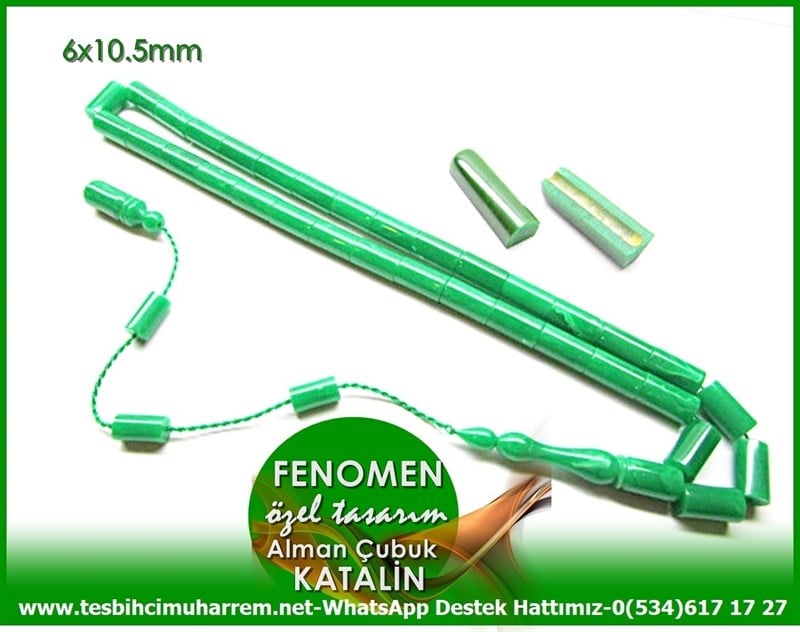 Kesme Model Eski Alman Yeşil Çubuk Katalin Tesbih Fenomen