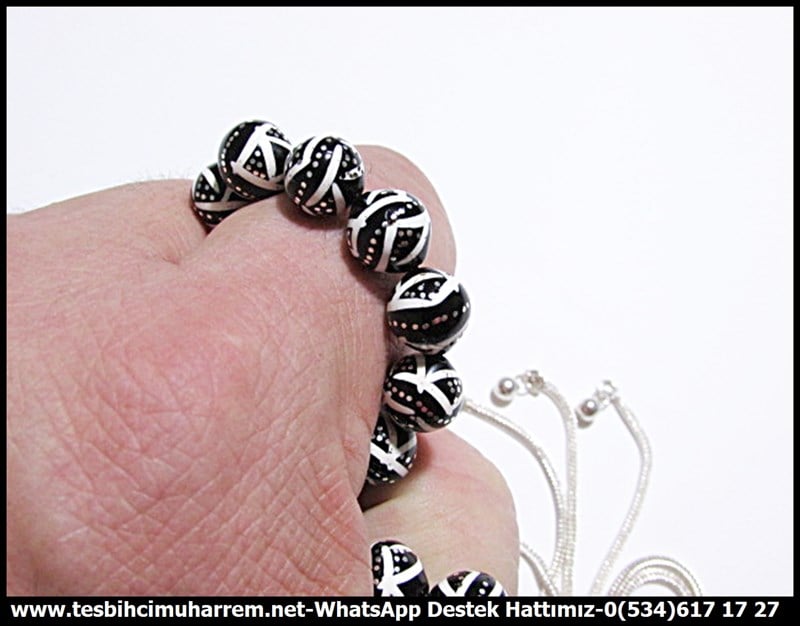 Küre Kesim Gümüş Kakma Kemik Abanoz Çalışma Tesbih Yandım Ali 