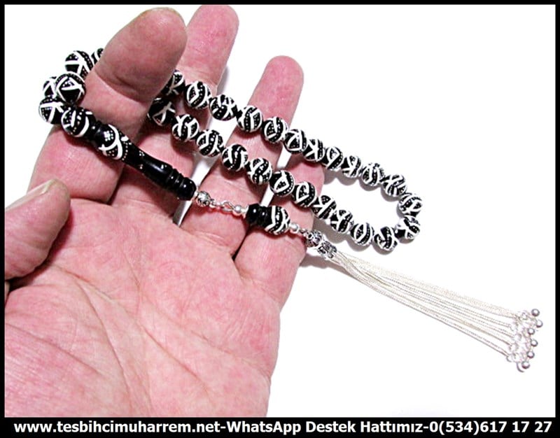 Küre Kesim Gümüş Kakma Kemik Abanoz Çalışma Tesbih Yandım Ali 