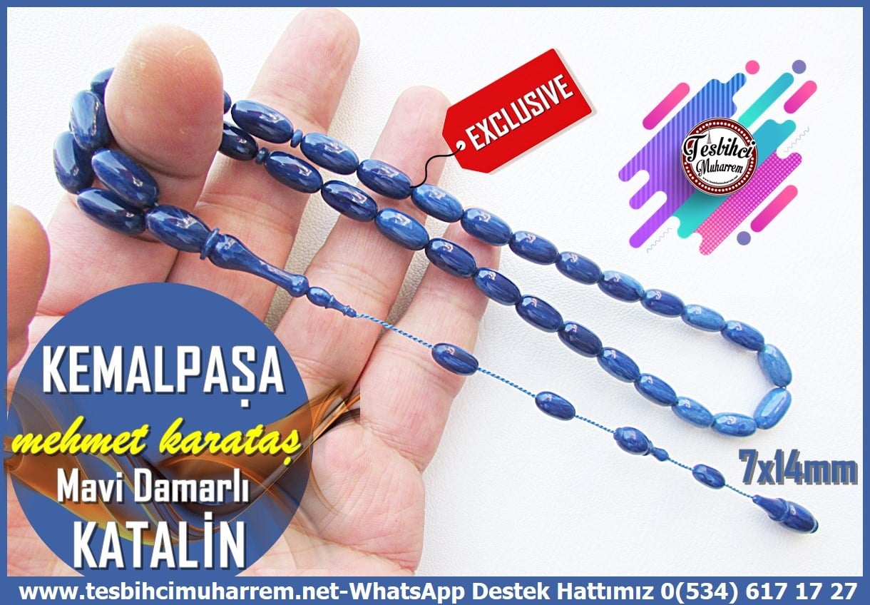Katalin Ve Bağa TesbihlerTM14431Mehmet Karataş Usta İşçilikli Koyu Lacivert Renk Katalin Tesbih I Özel Tasarım Badem Model Kemalpaşa TesbihKoyu Lacivert Renk Katalin Tesbih I Özel Tasarım Badem Model Kemalpaşa Tesbih