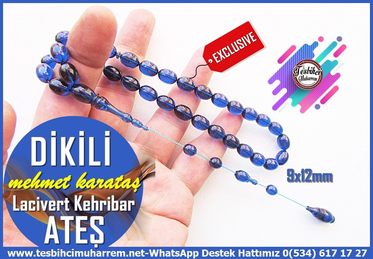 Lacivert Ton TesbihlerTM14425Mehmet Karataş Usta İşçilikli Lacivert Ateş Kehribar Tesbih I Özel Tasarım Beyzi Kesim Dikili TesbihLacivert Ateş Kehribar Tesbih I Özel Tasarım Beyzi Kesim Dikili Tesbih
