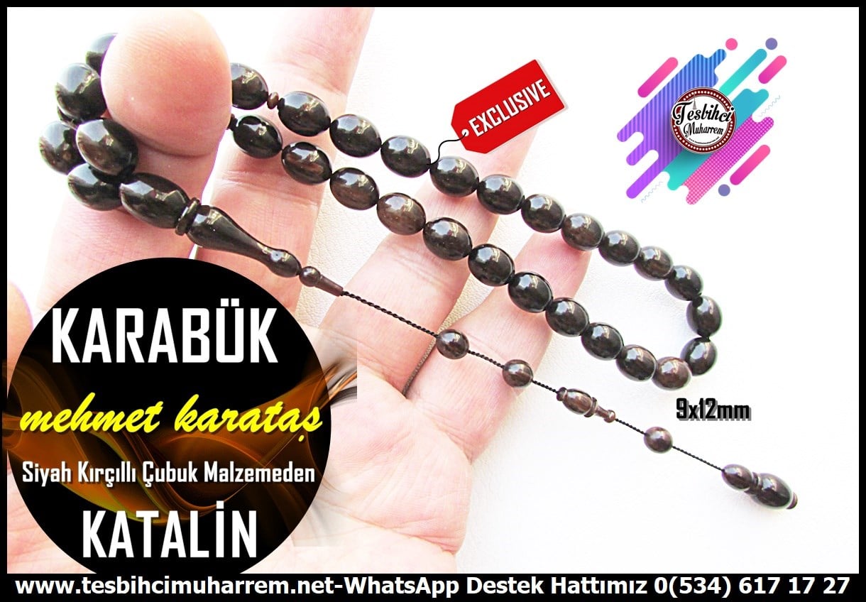 Katalin Ve Bağa TesbihlerTM14454Mehmet Karataş Usta İşçilikli Siyah Kırçıllı Renk Katalin Tesbih I Özel Çalışma Beyzi Kesim Karabük TesbihSiyah Kırçıllı Renk Katalin Tesbih I Özel Çalışma Beyzi Kesim Karabük Tesbih 