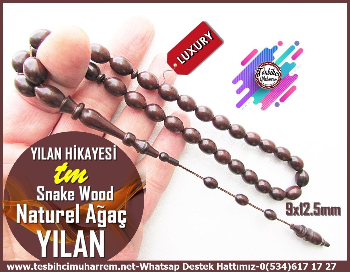 Yılan Ağacı TesbilerTM13575Metin Karakursunlar Usta Tornası Tespih | Yılan Ağacı (Snake Wood), Beyzi Kesim, 