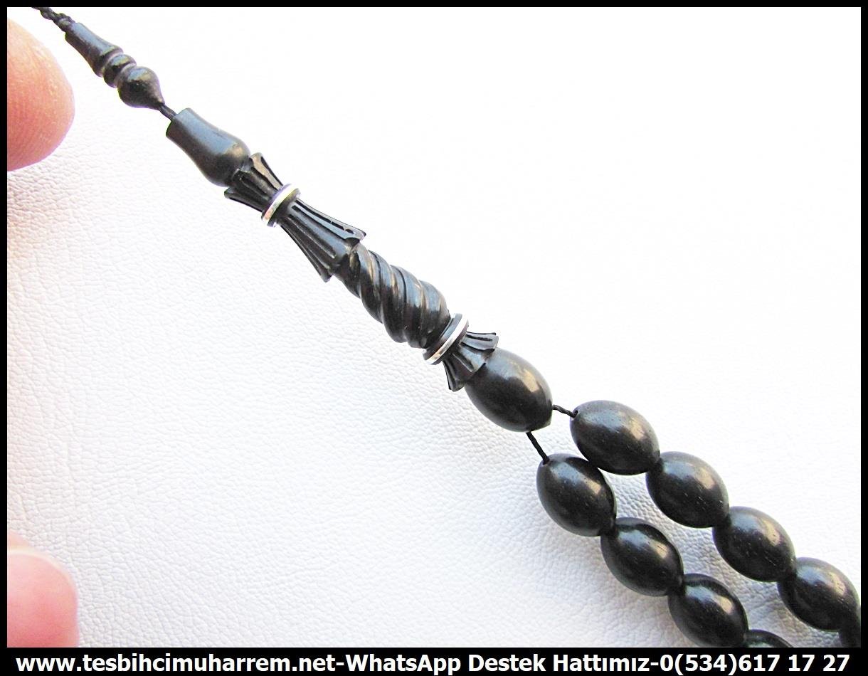 Abanoz Ağacı TesbihlerTM13791Mücahit Şener Usta İşçilikli Tespih | Abanoz (Black Wood), Doğal Malzeme, Beyzi Kesim, Oymalı  Model – “Abanoz” TesbihTespih Black Wood  l Oymalı İmame Gümüş Çember Beyzi Kesim Naturel Abanoz 