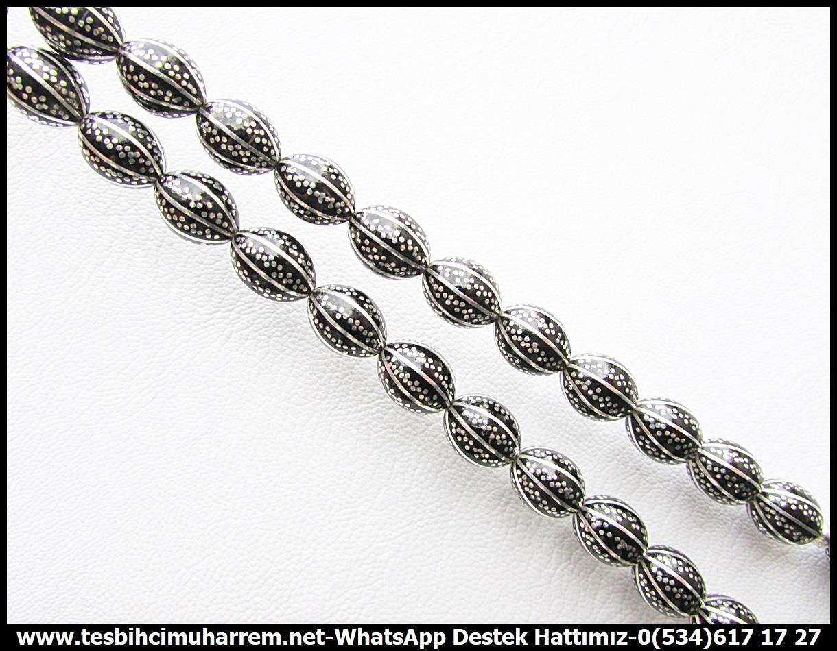 Oltu Taşı TesbihlerTM13668Muhammed Aydoğan Usta Tornası | Erzurum Oltu Taşı Tespih, Beyzi Kesim, Gümüş Çakım, Karyağdı Model, 