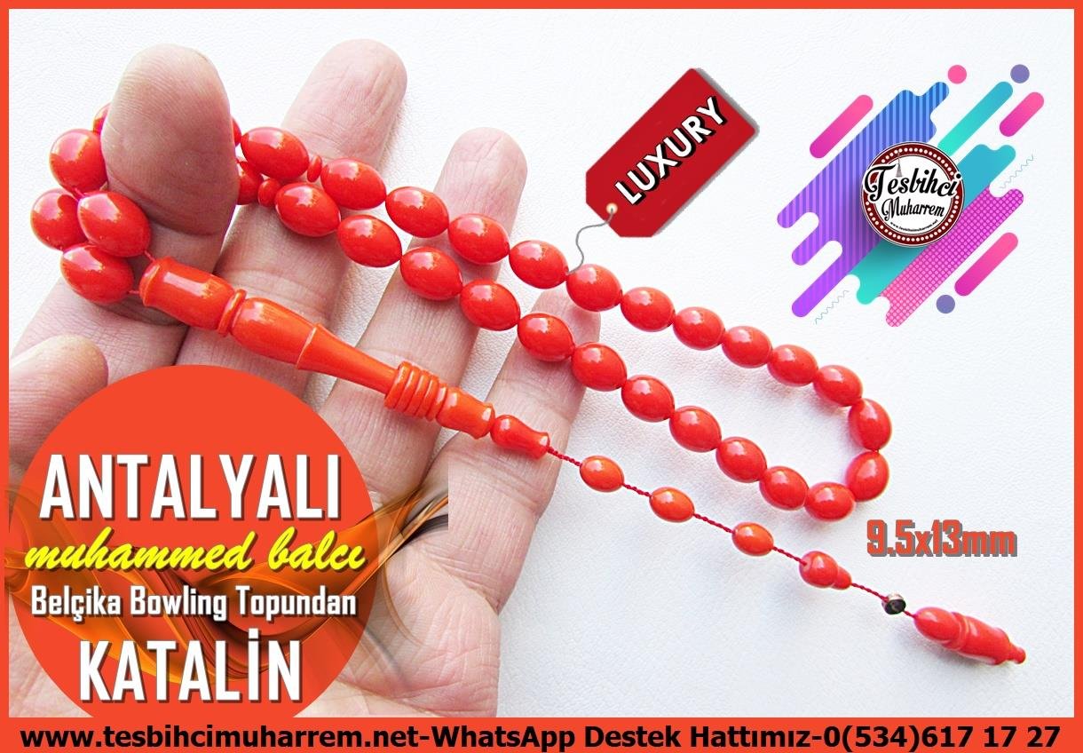 Katalin Ve Bağa TesbihlerTM14128Muhammed Balcı Usta İşçilikli Katalin Tesbih – Belçika Bowling Topundan Orange, Antalyalı Özel Tasarım Tespih Katalin I Belçika Bowling Topundan Orange Antalyalı Tesbih