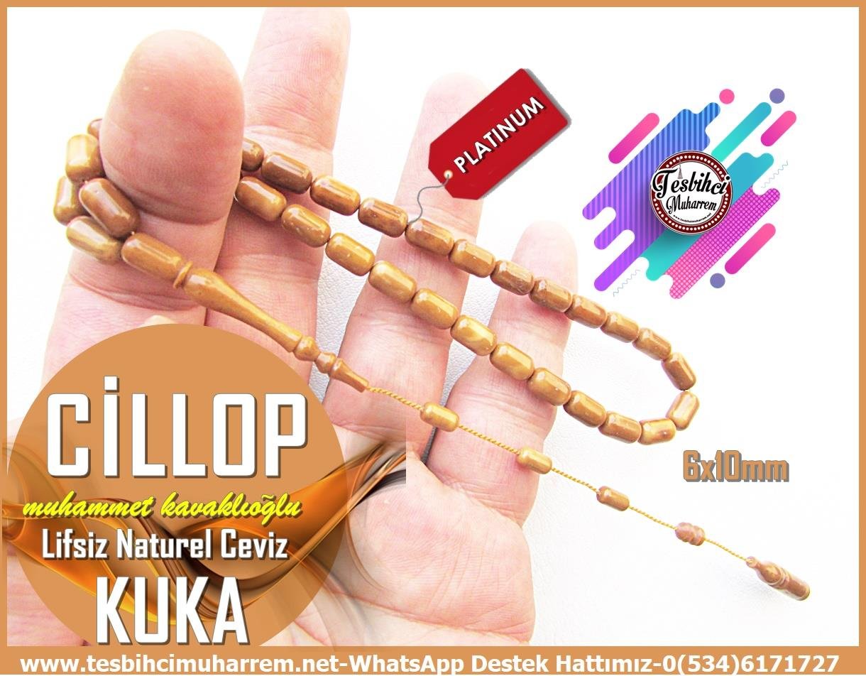 Kuka Ağacı TesbihlerTM13886Muhammet Kavaklıoğlu Usta El İşçiliği Tespih | Doğal Lifsiz Kuka, El Boy Kapsül Kesim, 