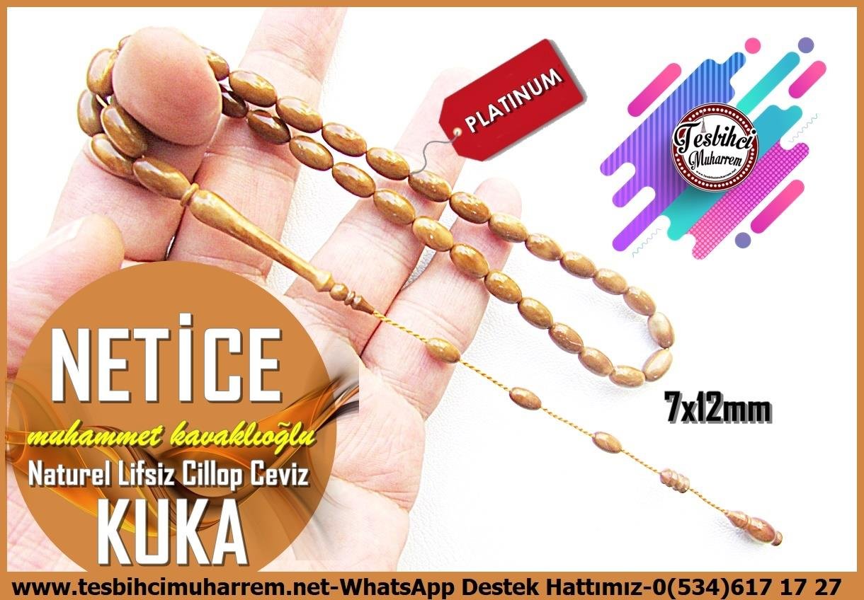 Kuka Ağacı TesbihlerTM14000Muhammet Kavaklıoğlu Usta İşçilikli Doğal Kuka Tesbih – Sıralı Sistem, Beyzi Kesim, Lifsiz Yapı, “Netice” İsimli Özel TespihTespih Doğal Kuka I Sıralı Sistem Beyzi Kesim Lifsiz Netice Tesbih