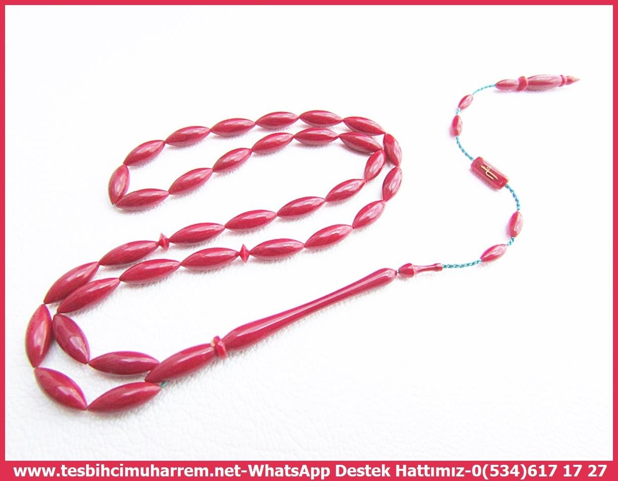 Katalin Ve Bağa TesbihlerTM12595Muharrem Erbay Usta İmzalı Tespih | Katalin, Eski Alman Objeden, Bordo Renk, Arpa Kesim, “Arpacık” Model Tesbih Tespih Katalin l Eski Alman Bordo Renk Arpa Kesim Bürokrat Arpacık Tesbih 