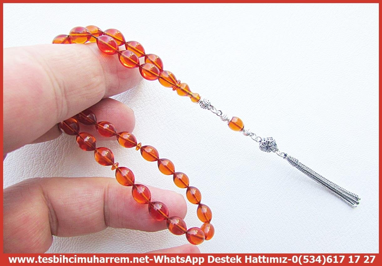 Maskot, Bileklik ve Bürokrat TespihlerTM14003Muharrem Karaoğlu Dizayn | Ateş Kehribar Bürokrat Tespih, Bilek Boy, Çaysak Renk, 