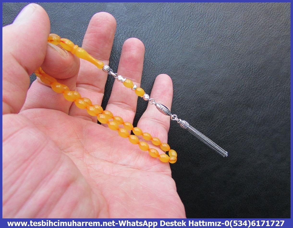 Maskot, Bileklik ve Bürokrat TespihlerTM13856Muharrem Karaoğlu Dizayn | Sıkma Kehribar Bürokrat Tespih, Bilek Boy, Sarı Renk, 